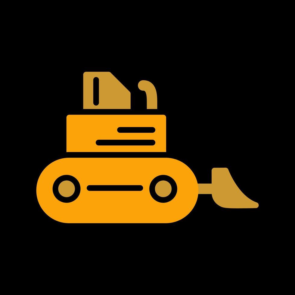 Bulldozer Vector Icon