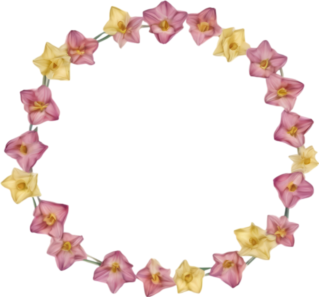 AI generated Watercolor painting of Daffodil Floral frame. png