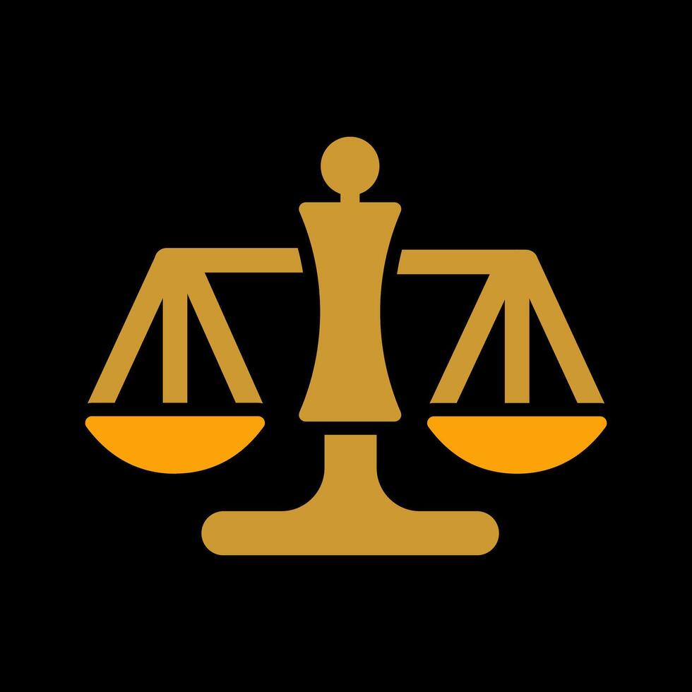 icono de vector de escala de justicia