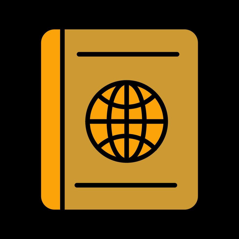 icono de vector de pasaporte