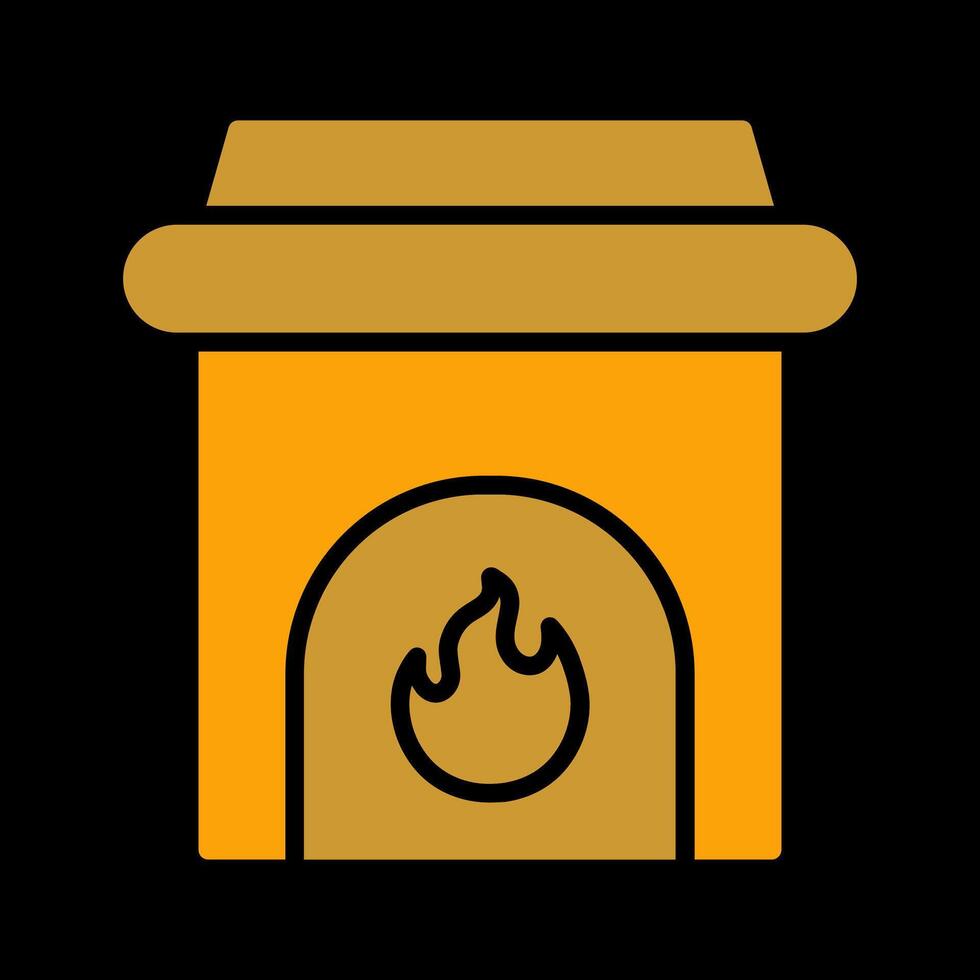 Fireplace Vector Icon