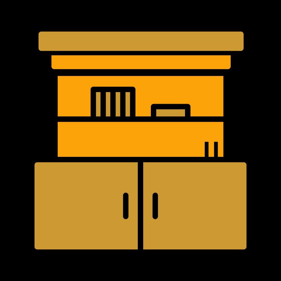 Cupboard with Shelves Vector Icon