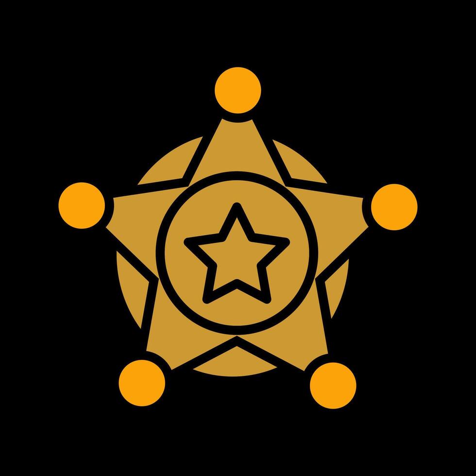 icono de vector de insignia de sheriff