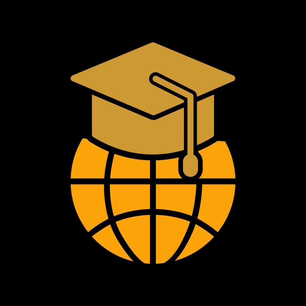 icono de vector de educación global