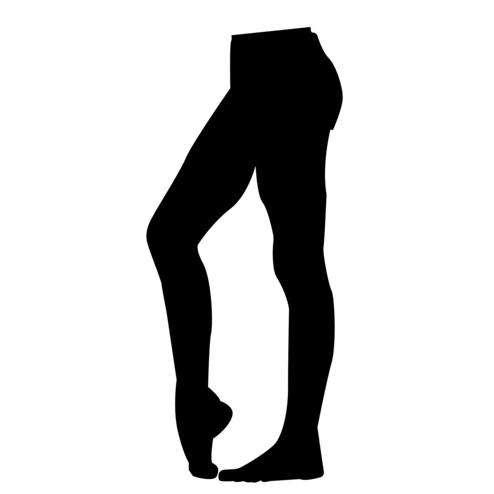 graceful legs of a ballerina in a ballet position vector