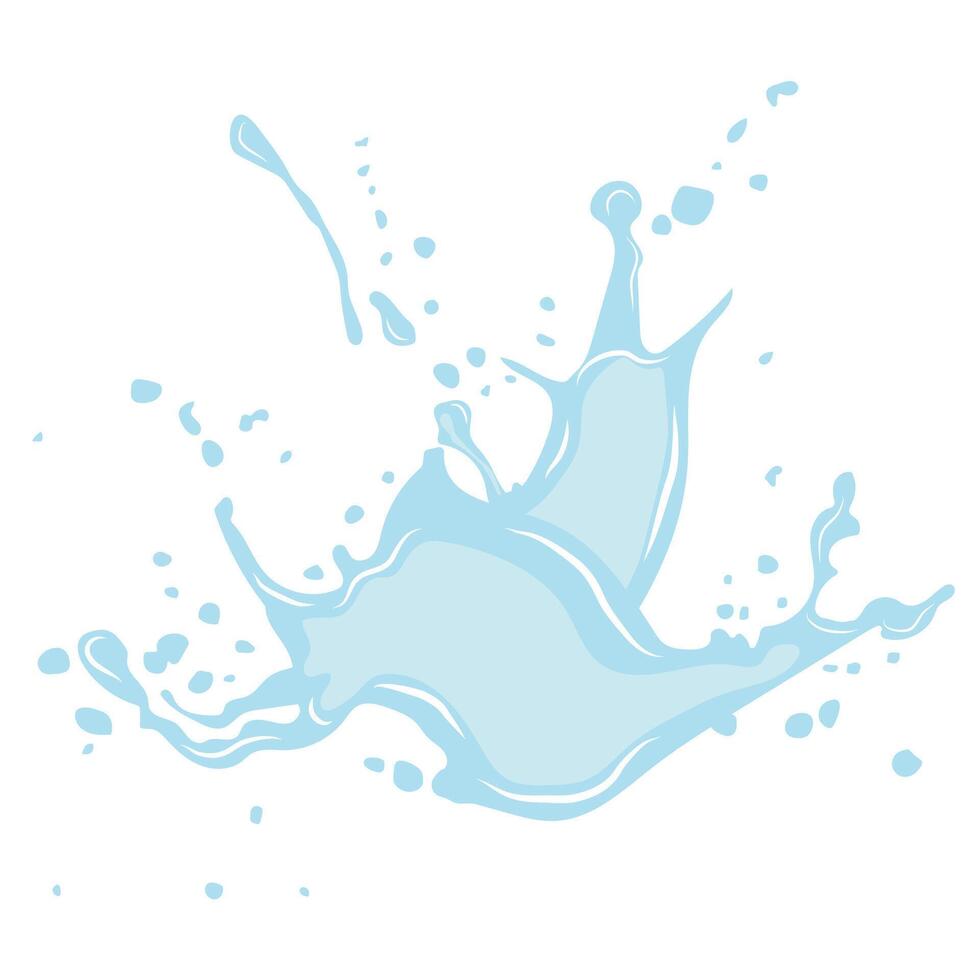 round splash of spilled liquid on the surface vector