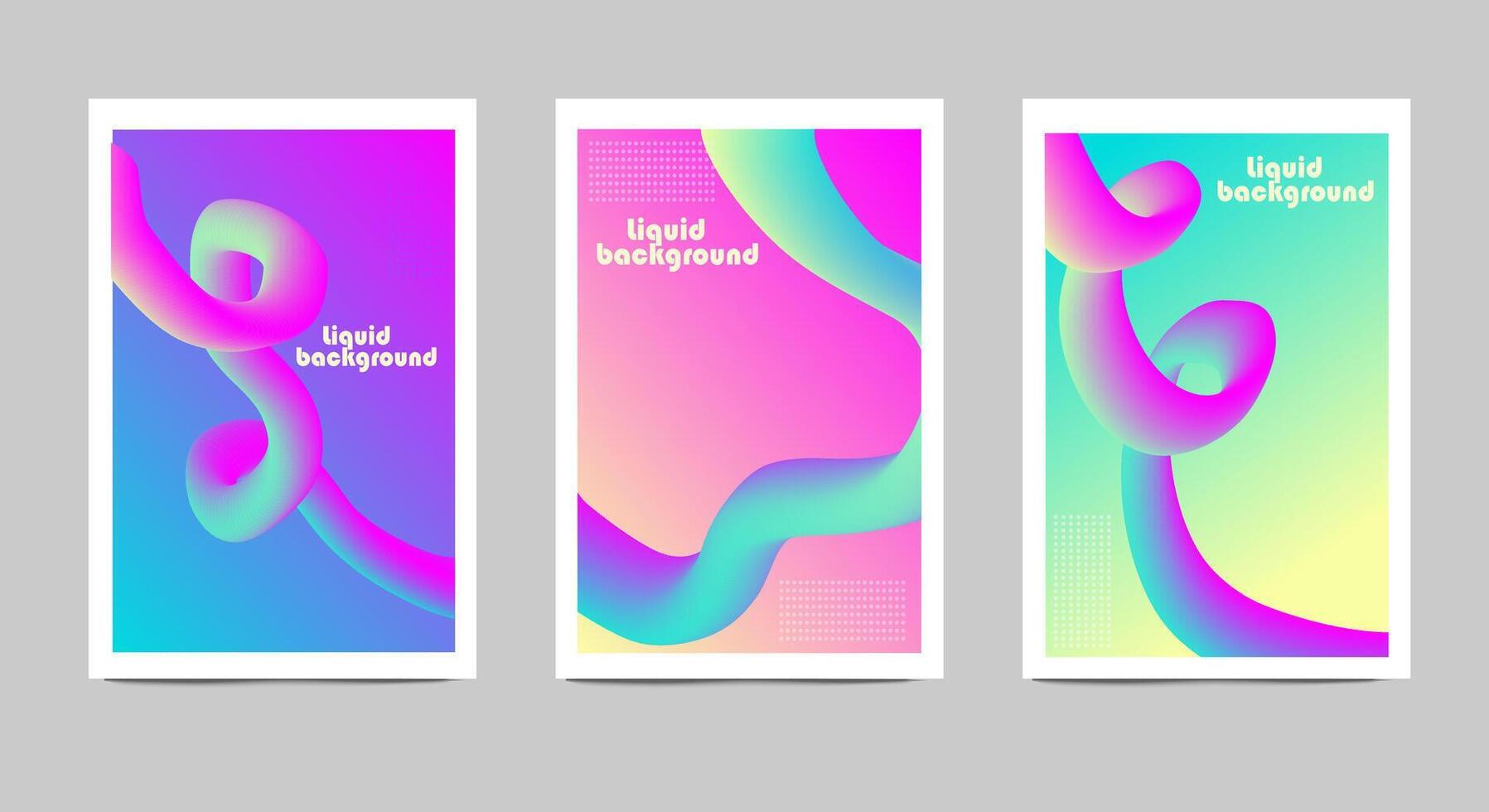 Abstract cover templates with soft gradient lines. vector