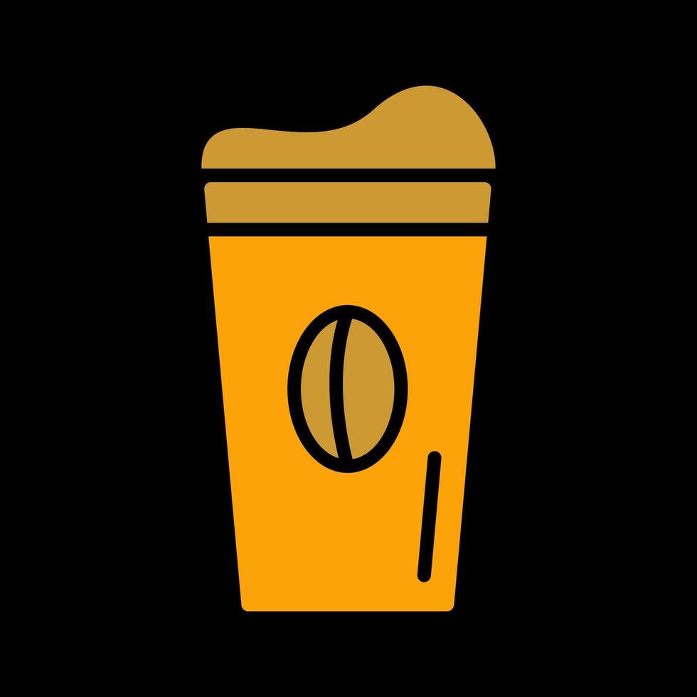 icono de vector de café con leche