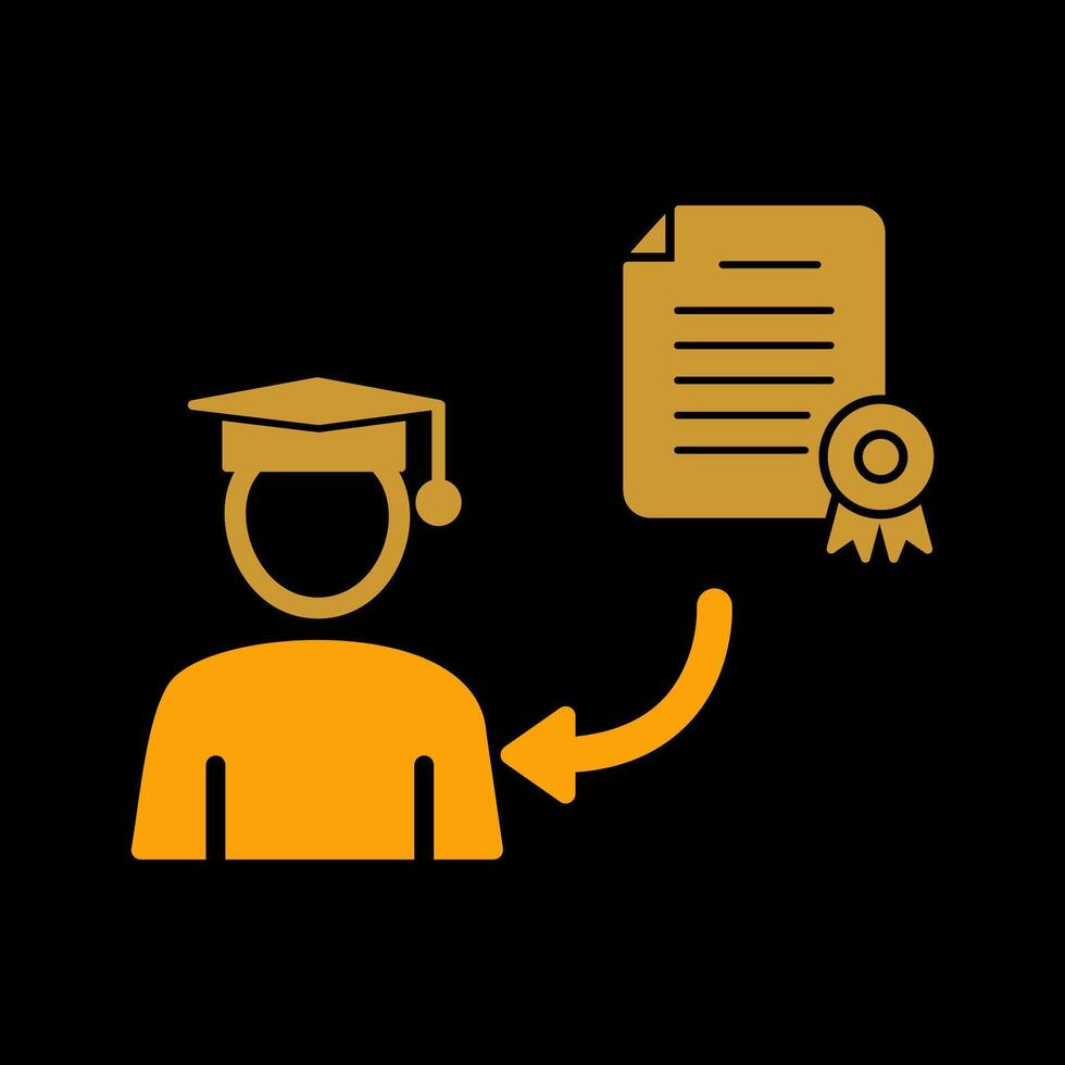 Receiving Diploma Vector Icon