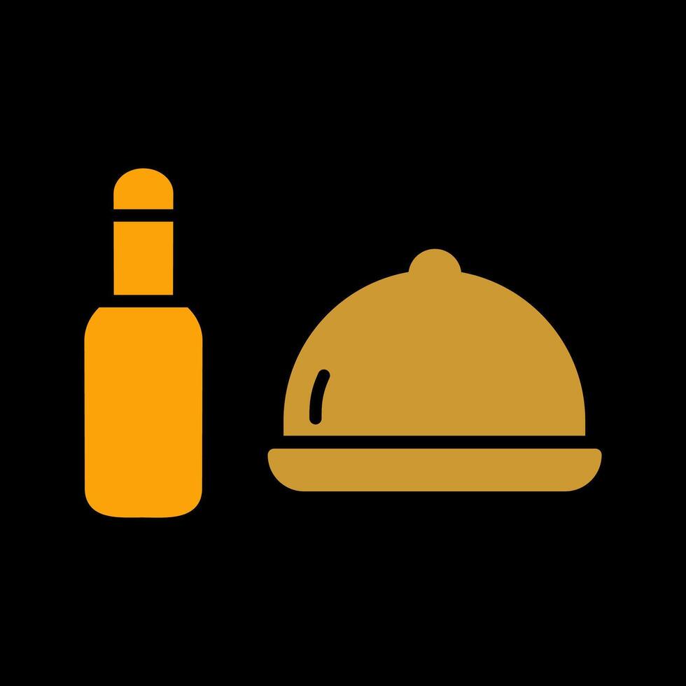 icono de vector de comida y cerveza