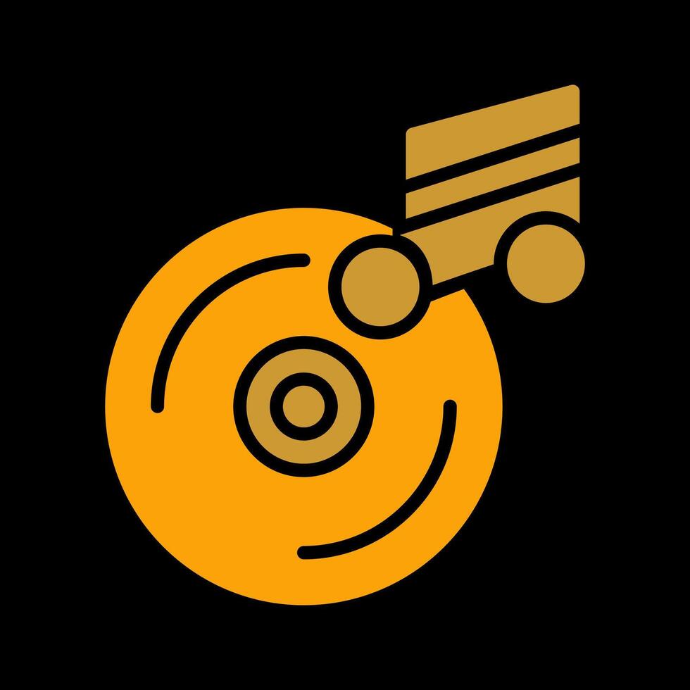 icono de vector de cd de música