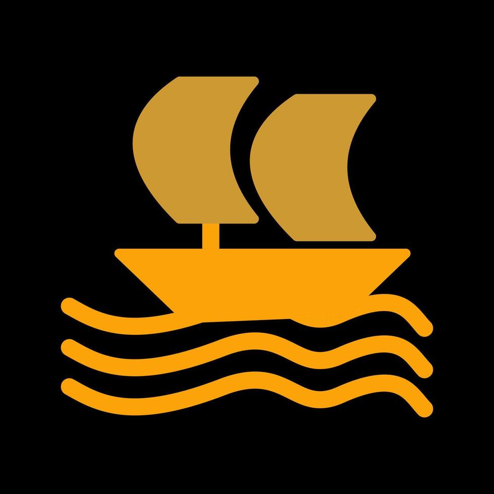 icono de vector de barco