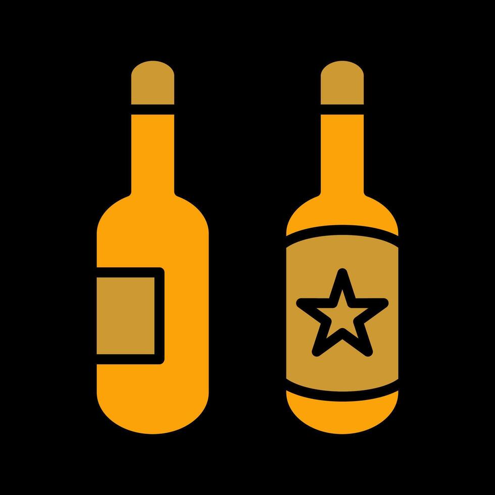 icono de vector de botellas de cerveza