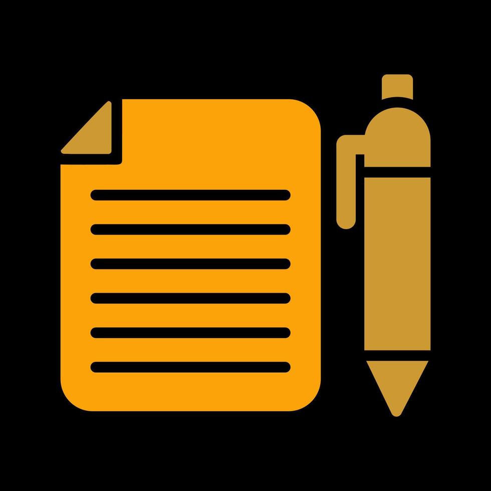 Documents and Pen Vector Icon