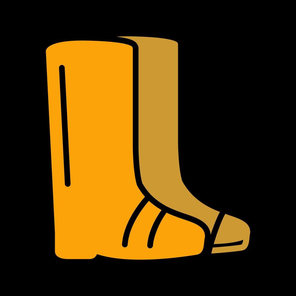 icono de vector de botas de jardinería