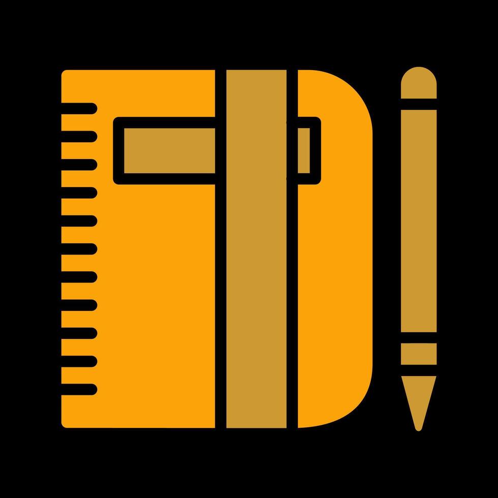 Pencil and Book Vector Icon