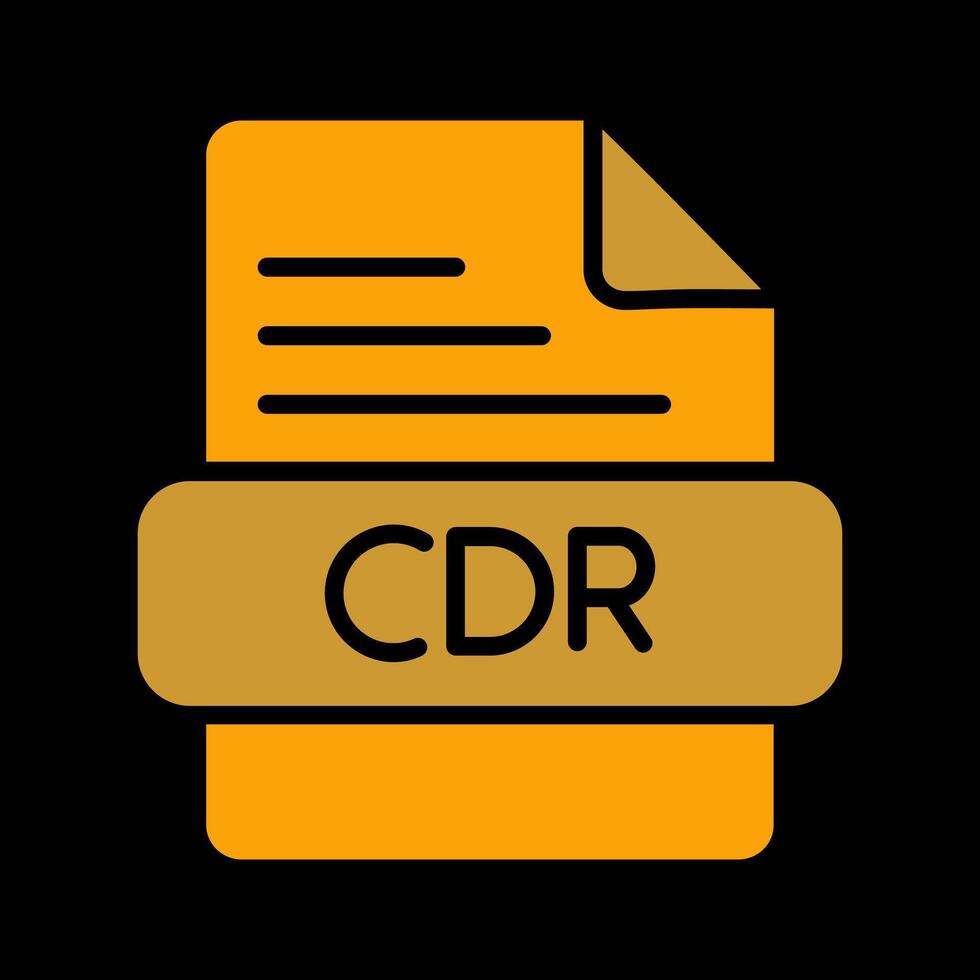 icono de vector de cdr