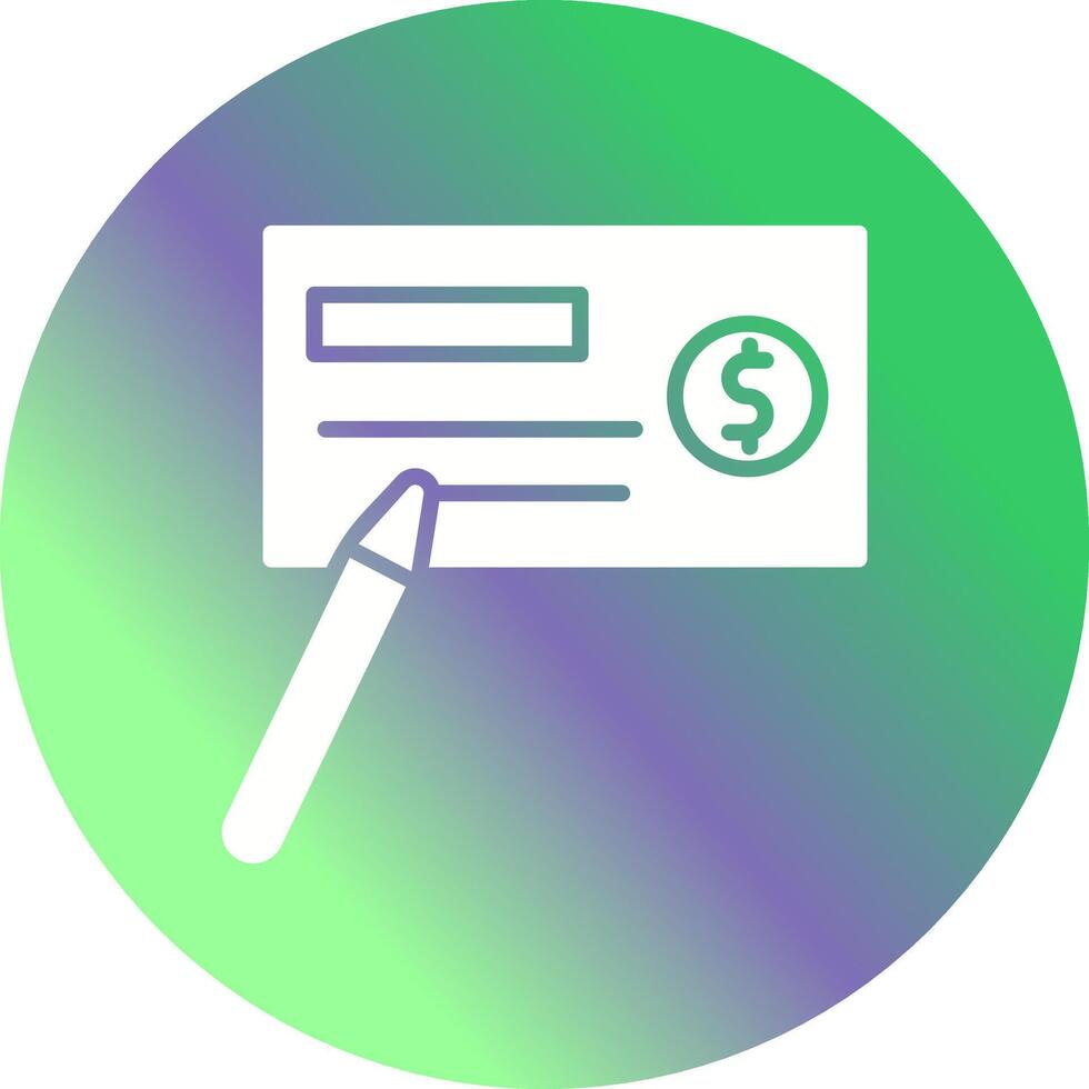 Write Cheque Vector Icon