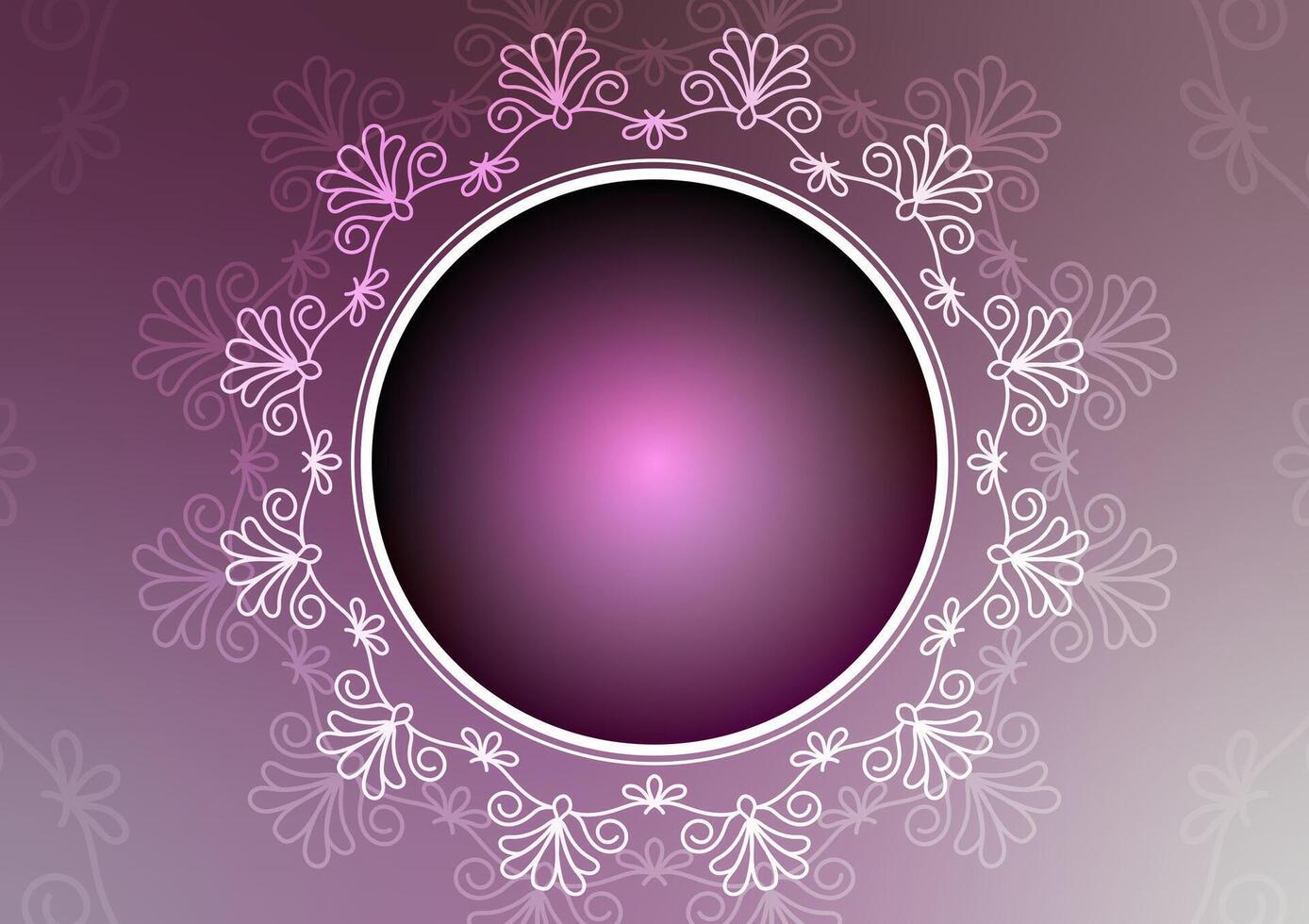 Mandala purple flower culture circle center background vector