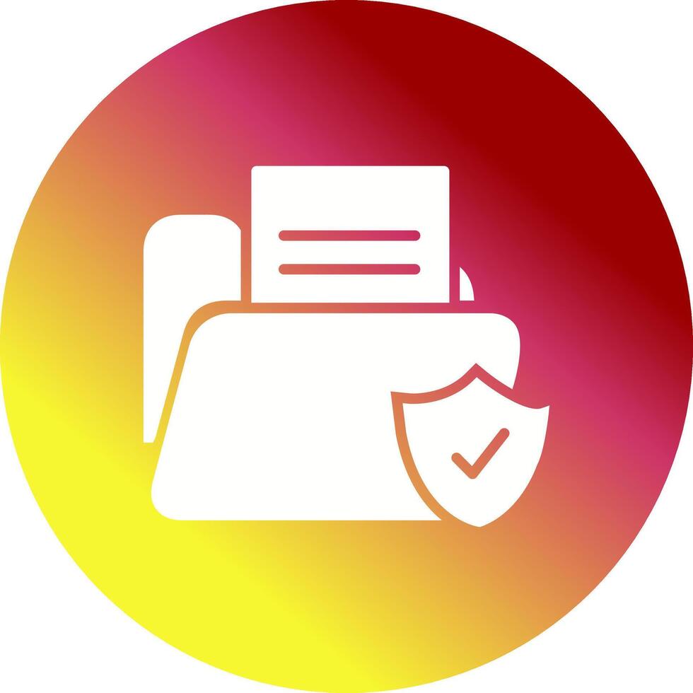 Shield Folder Vector Icon