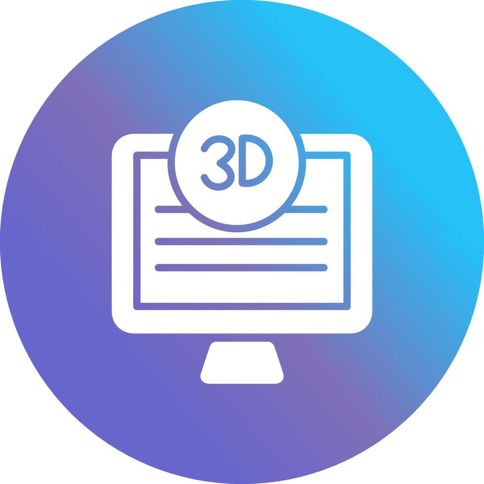 3D Quality Screen Vector Icon