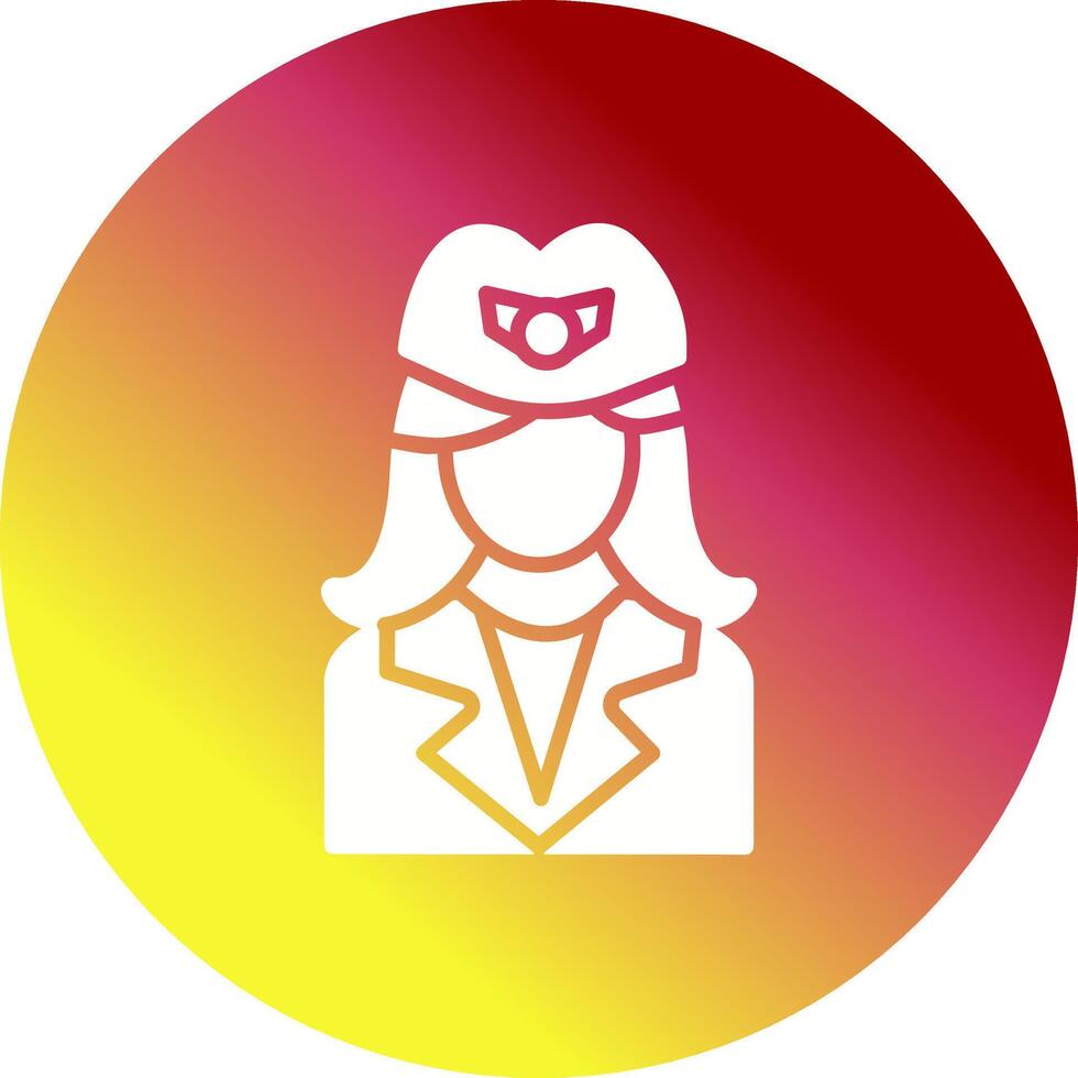 Flight Attendant Vector Icon