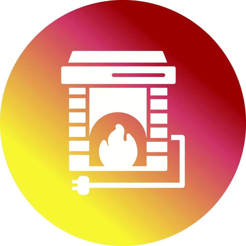 Electric Fireplace Vector Icon