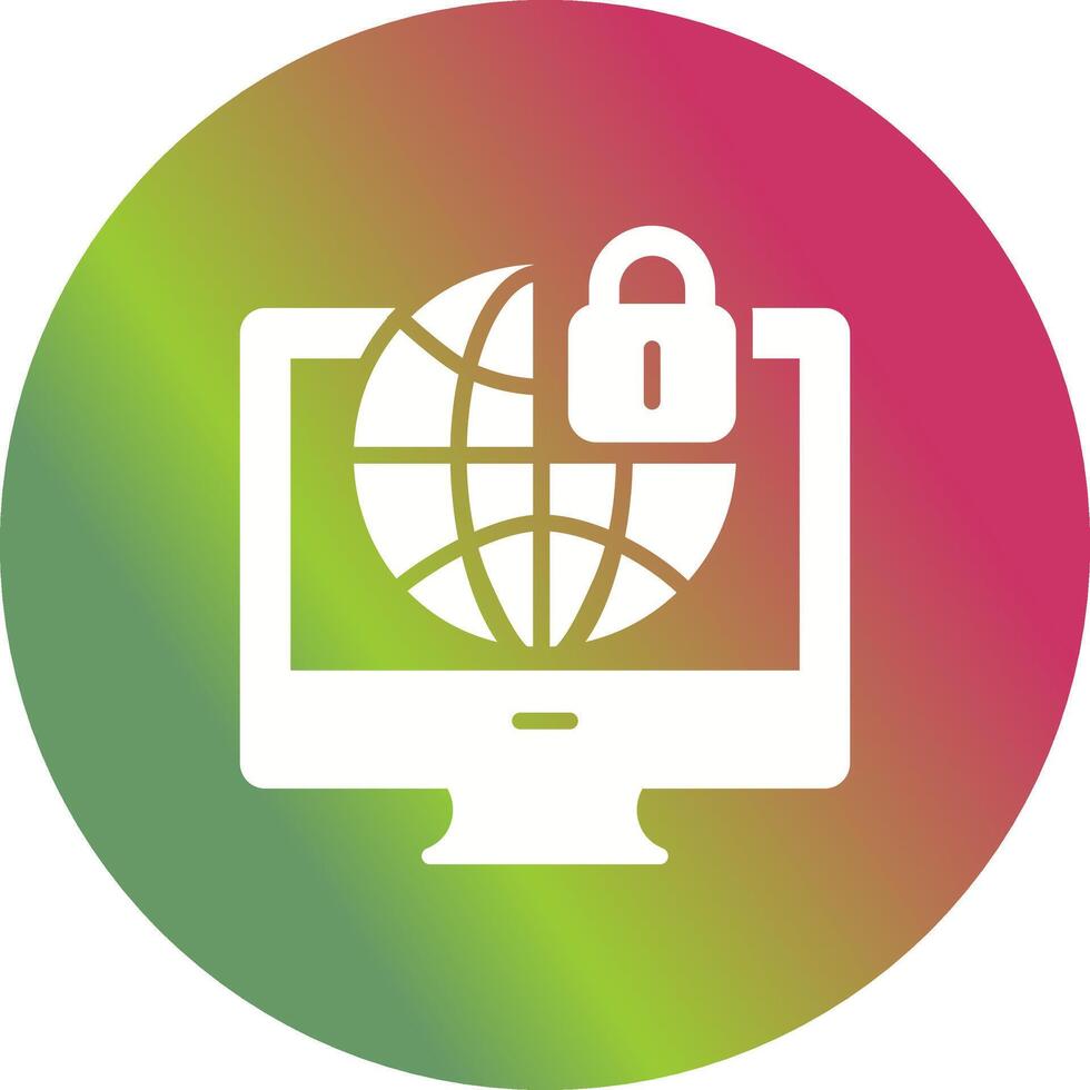 icono de vector de seguridad de internet