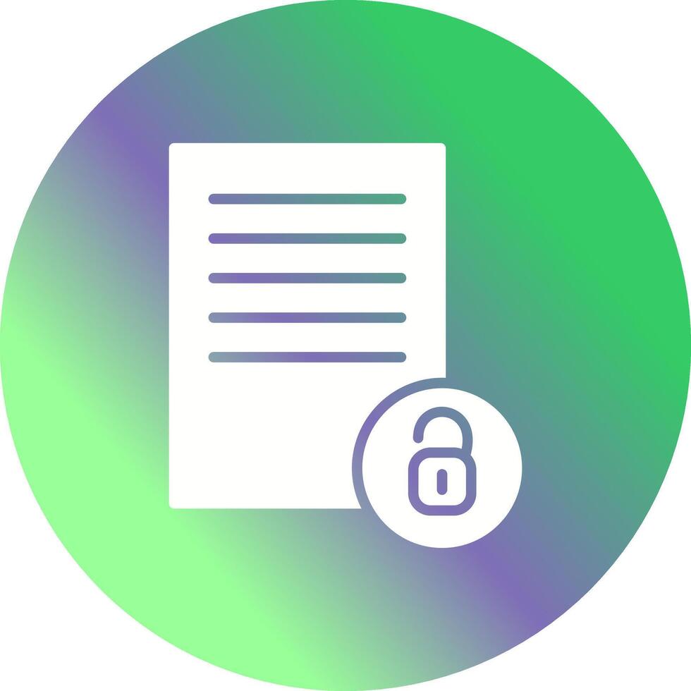 Unlock Documents Vector Icon