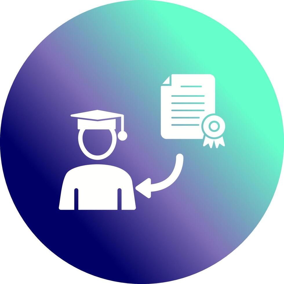 Receiving Diploma Vector Icon