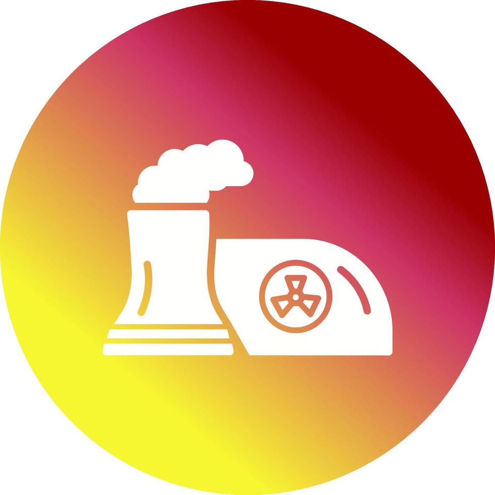 icono de vector de planta nuclear