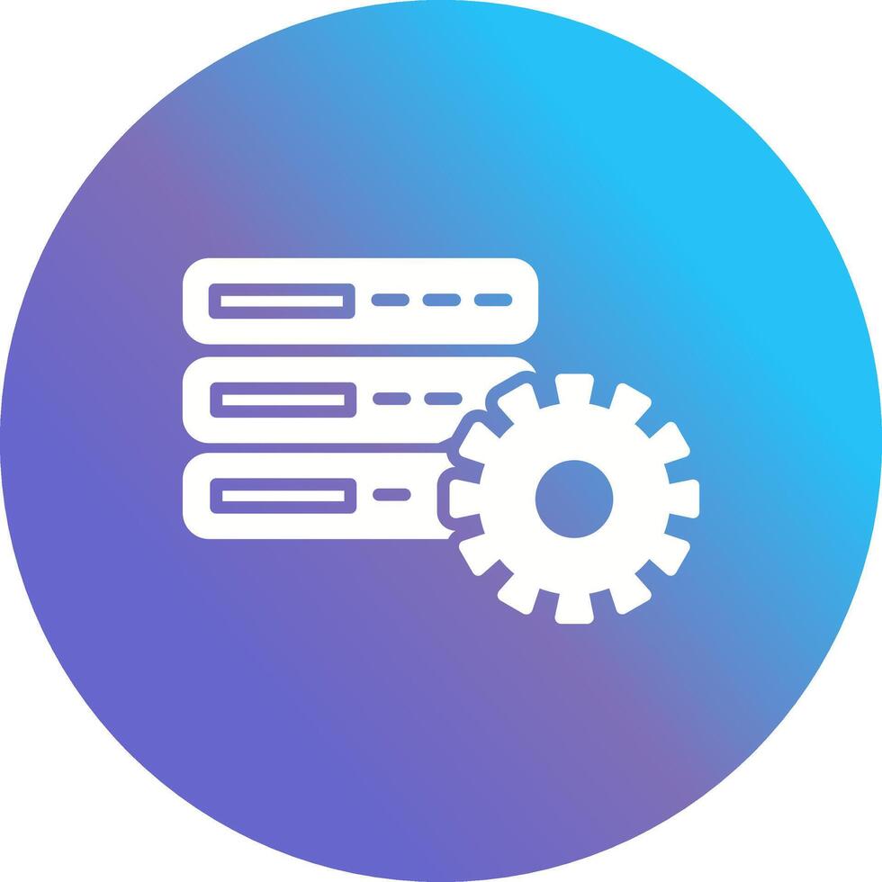 Database Setting Vector Icon