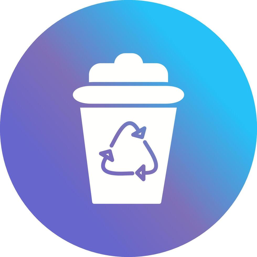 icono de vector de papelera de reciclaje