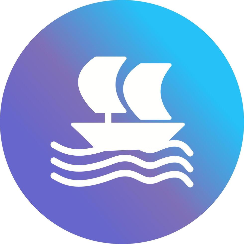 icono de vector de barco