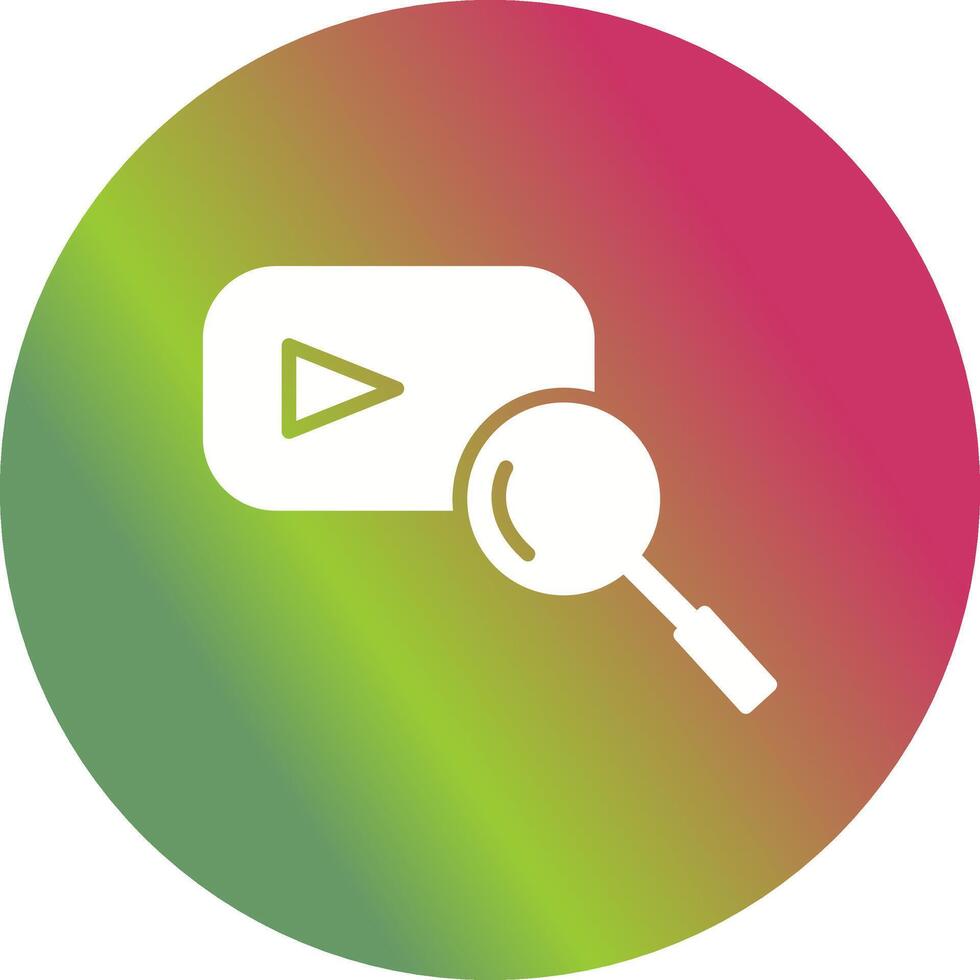 YouTube Search Vector Icon