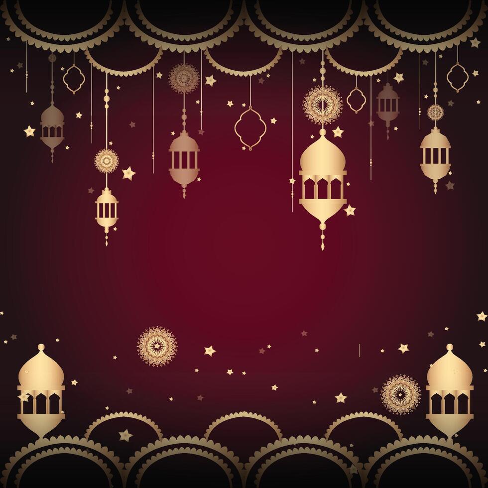 Eid mubarok islamic background template vector