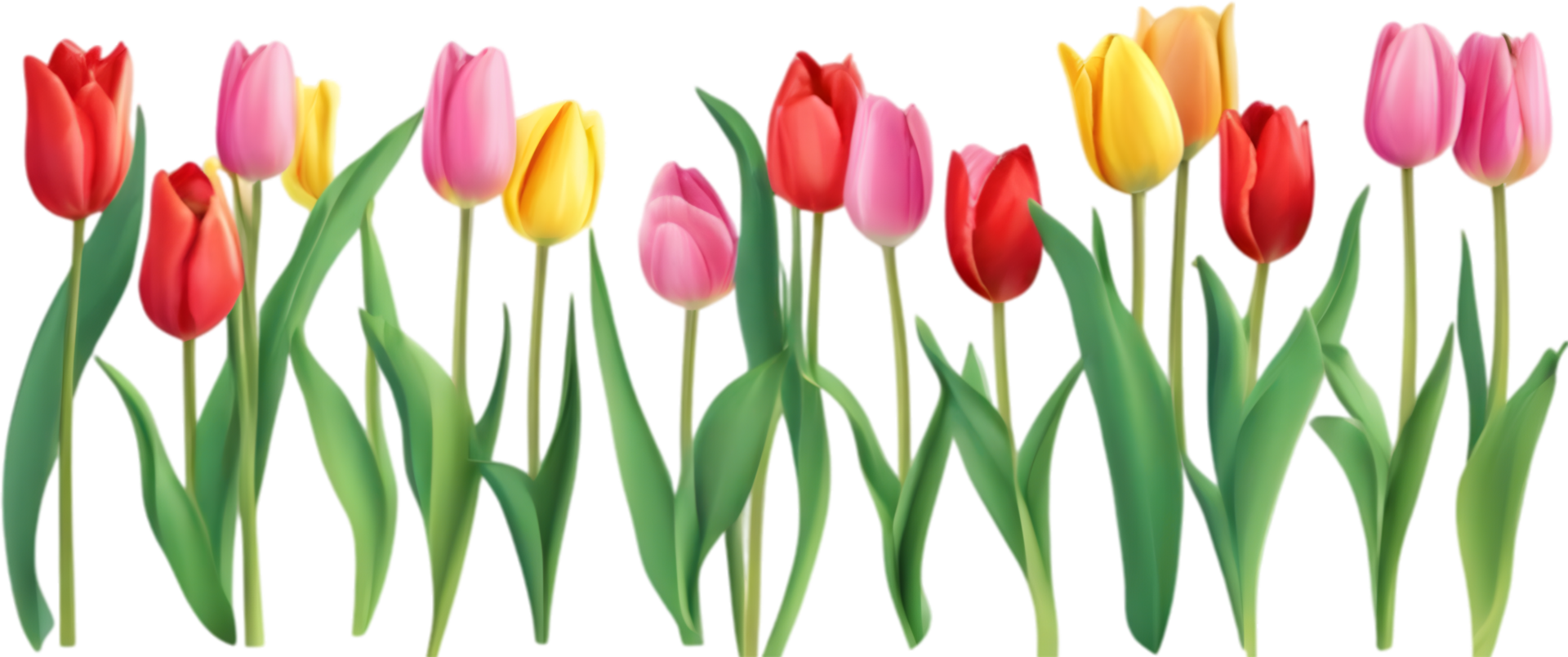 ai généré fleurs sauvages champ, clipart de coloré printemps fleurs sauvages champ. png