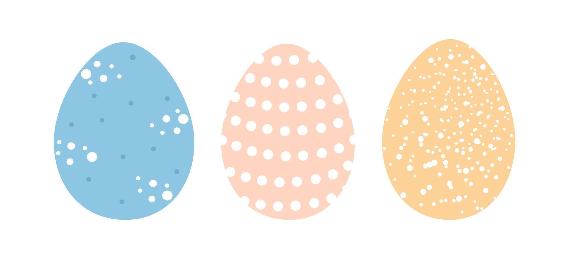 Illustration of set easter decoration with dots and spotted vector