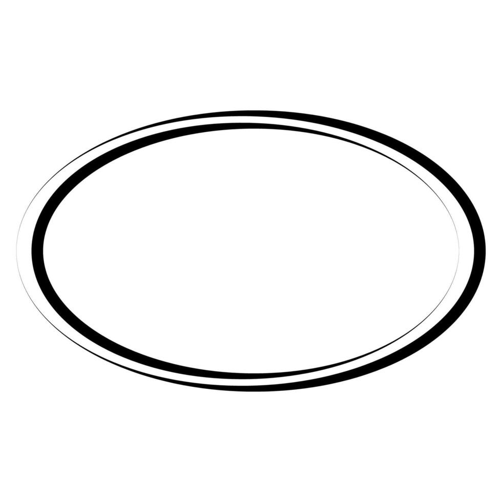 Oval border circular banner frames hand drawn oval marker vector