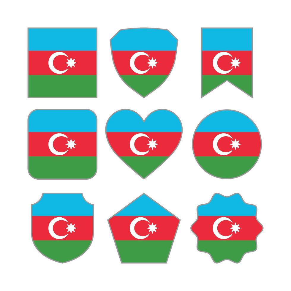 moderno resumen formas de azerbaiyán bandera vector diseño modelo