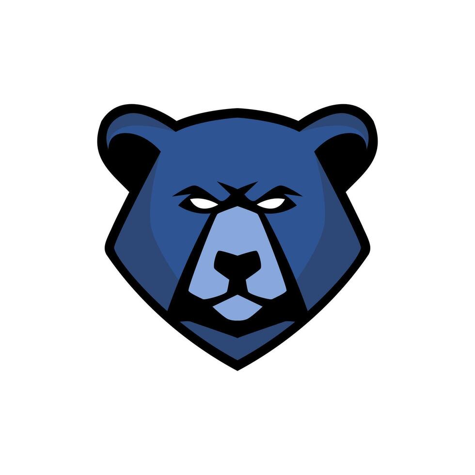 plantilla de logotipo de mascota de oso vector