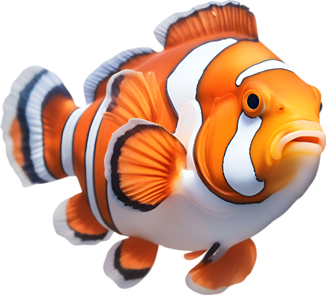 AI generated Clownfish, a Watercolor painting of Clownfish. png