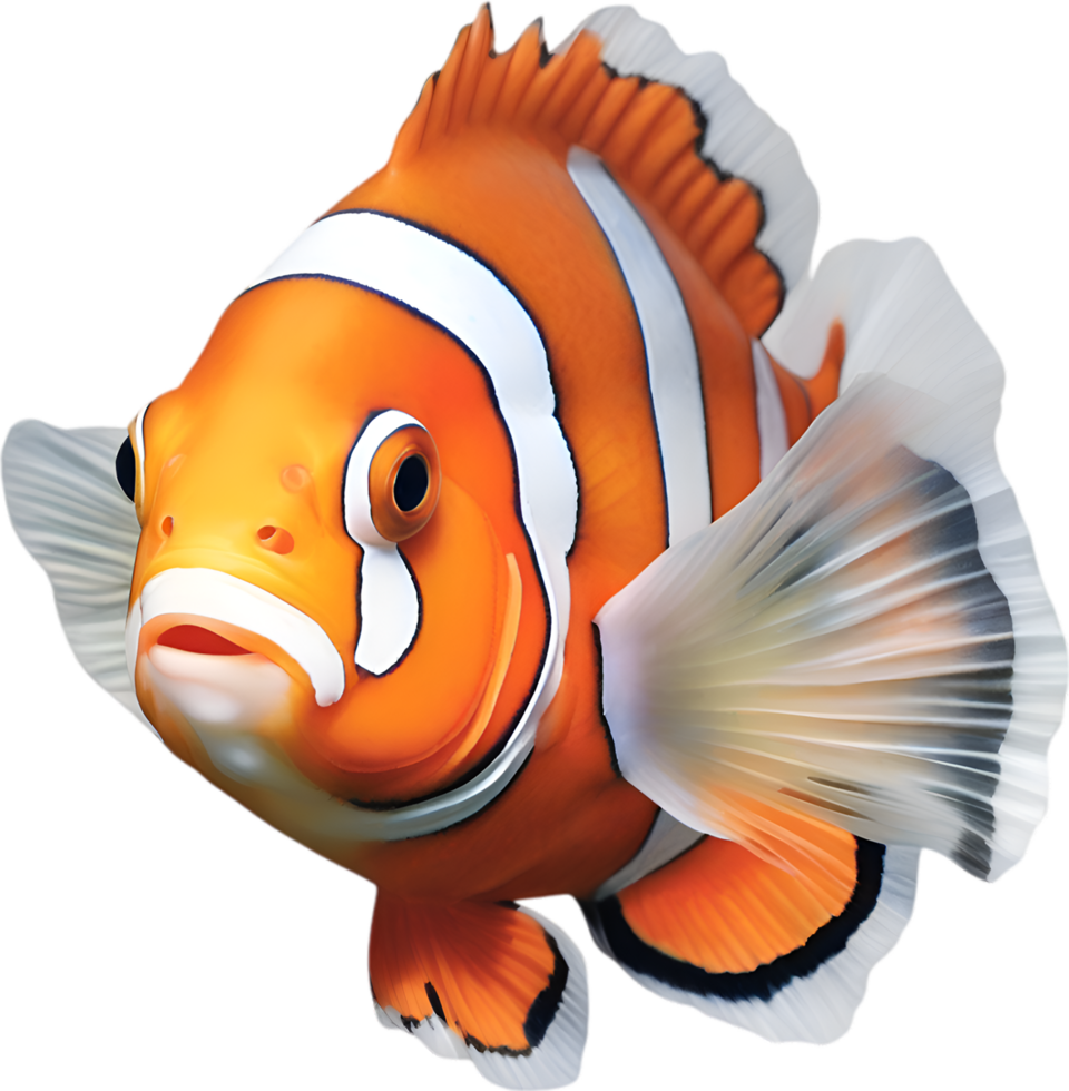 AI generated Clownfish, a Watercolor painting of Clownfish. png