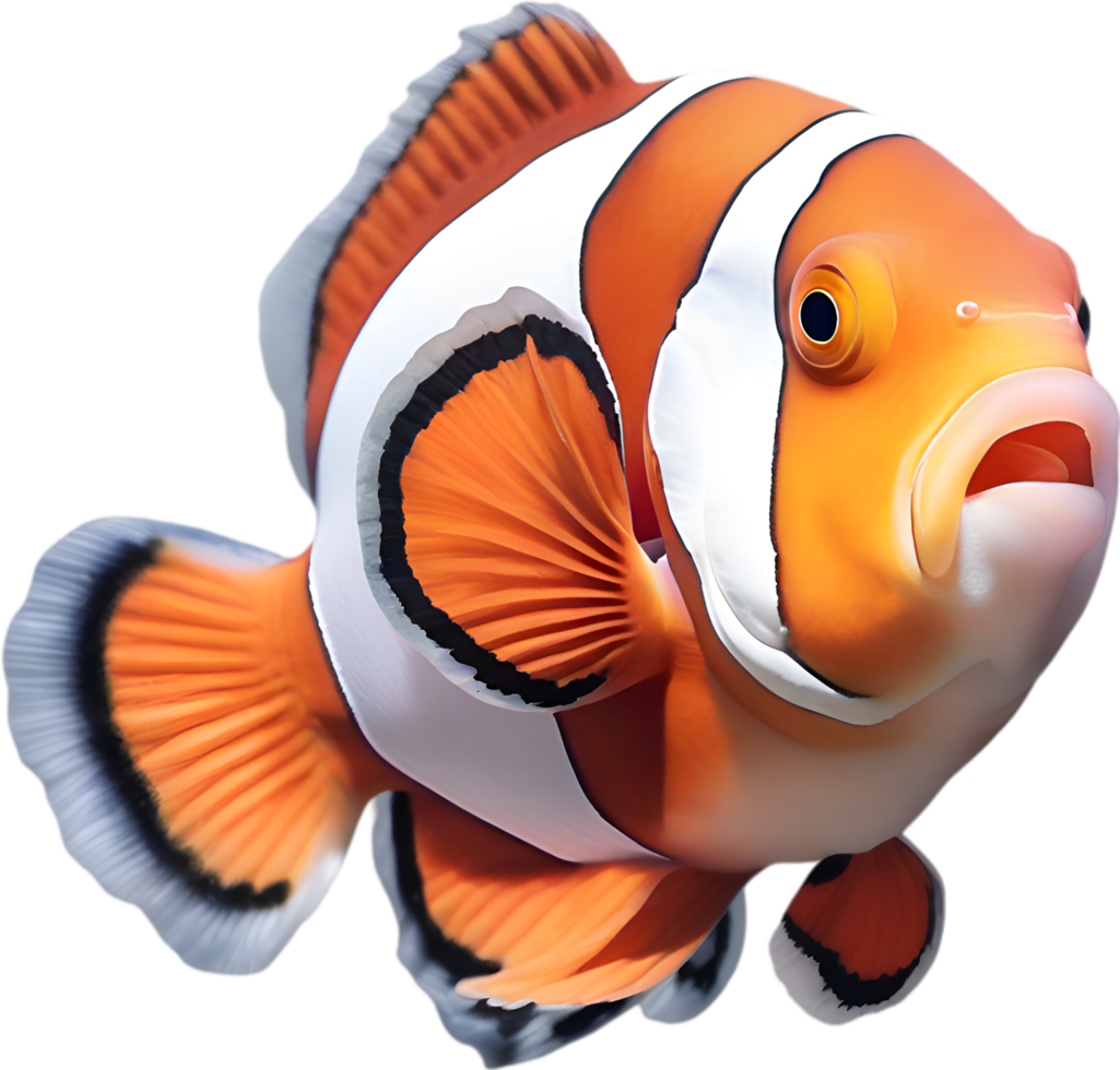 AI generated Clownfish, a Watercolor painting of Clownfish. png