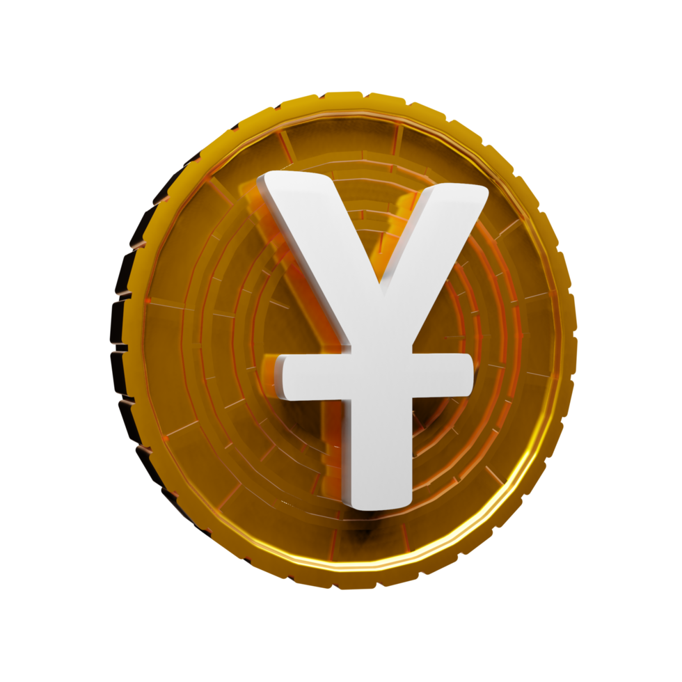 Yuan Coin 3D Icon png