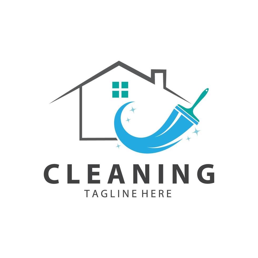 Cleaning logo cleaning house logo cleaning window logo vector design