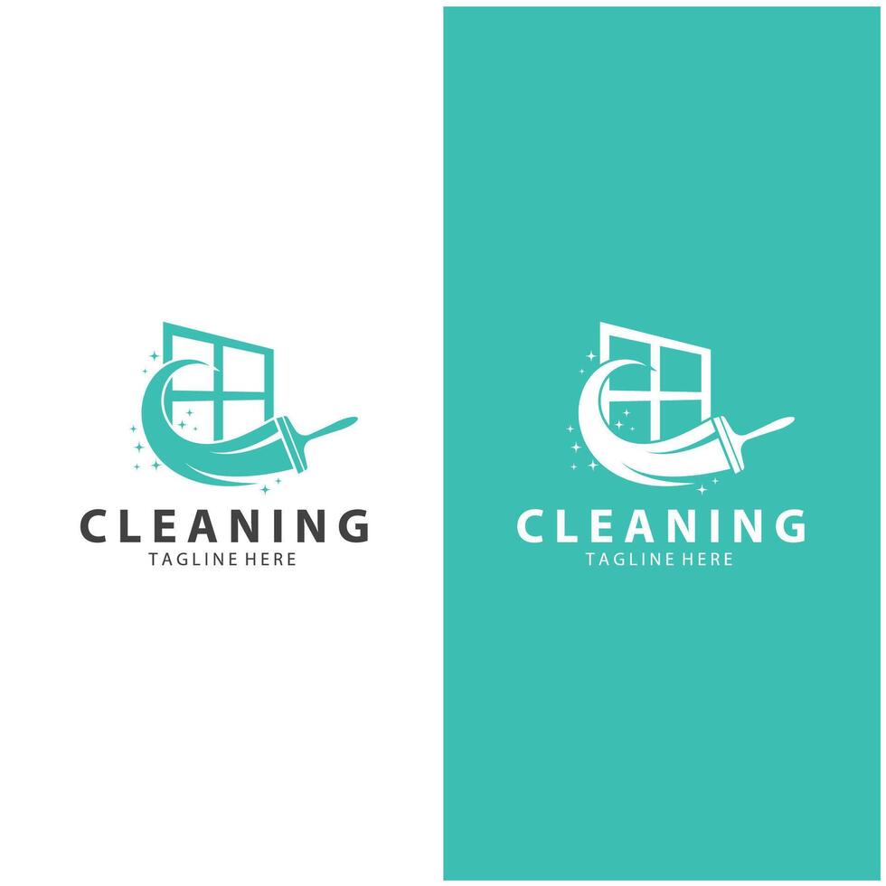 Cleaning logo cleaning house logo cleaning window logo vector design