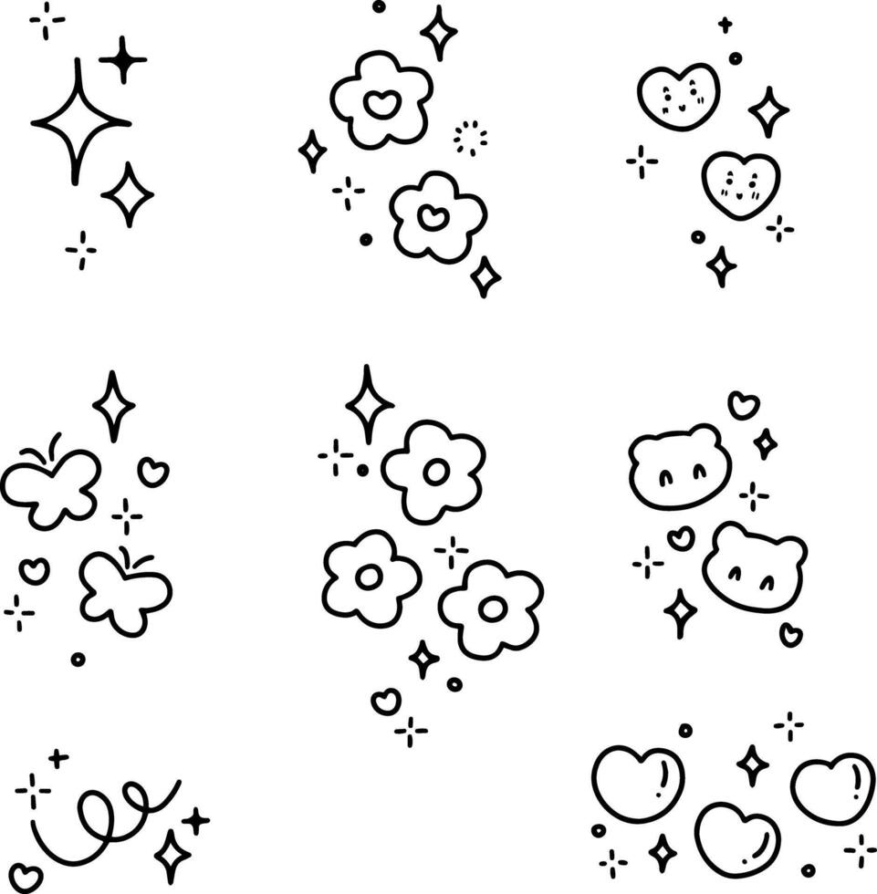 Doodles art element design for templates. vector