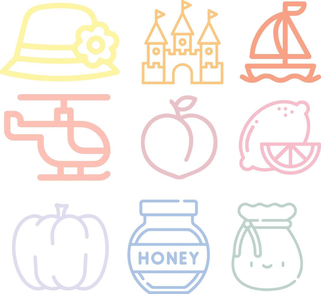 Cute icons element for templates. vector