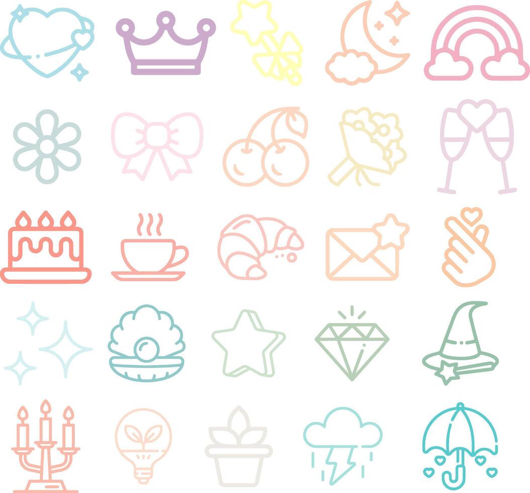 Cute icons element for templates. vector